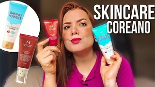 TESTANDO PRODUTOS DE SKINCARE DA CORÉIA *comprinhas de skincare importado da Shopee*