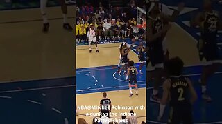 NBA@Mitchell Robinson with a dunk vs the Indiana Pacers #shorts #nbahighlights