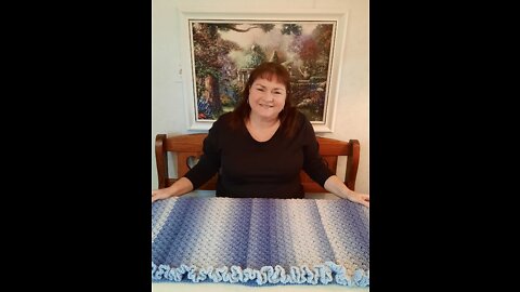 Lamplight Crochet - Shades of Blue Baby Blanket Video #1