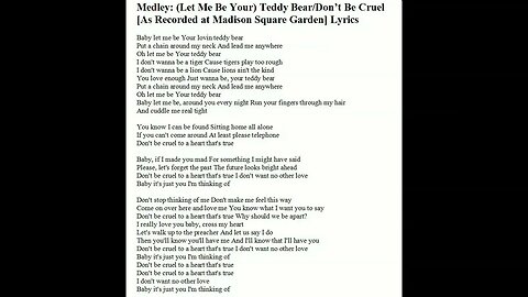 Elvis Presley - Teddy bear, don't be cruel from MSG by SRM