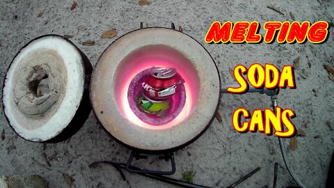 How a blind guy melts aluminum cans into ingots with muffin pans! Metal melting and pouring!
