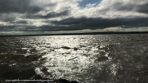 Intense Storm Clouds and Waves on Bay of Quinte CFB Trenton Ontario