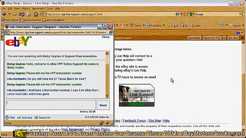 eBay Motors Fake VPP Support Chat Room Exposed
