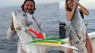 Huge African Pompano on this LURE {catch and cook}