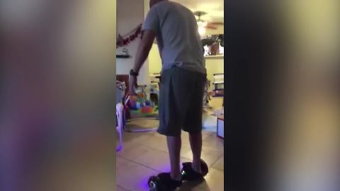 Man Falls Off A Hoverboard