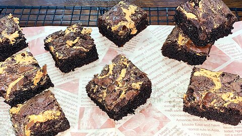 Fudgy Peanut Butter Brownies | How to Make Peanut Butter Swirl Brownies