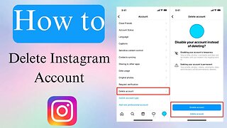 How to delete an instagram account?