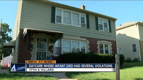 Daycare where infant died cited nine times in June