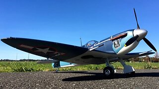 HobbyKing Durafly Supermarine Seafire MkIIB 1100mm WWII RC Warbird 4S Lipo Power Flight