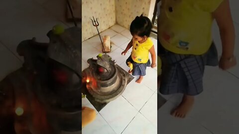 bhakti song|cute baby in Lord Shiva temple|