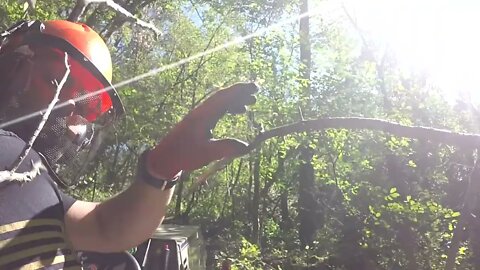 Ventrac 4500Y diesel Using TOUGH CUT! attempting to cut up steep power line hill.