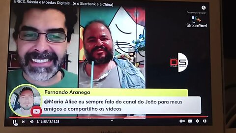 "Sempre terá sede aquele que não quiser ser uma Fonte" - Trecho da live "BRICS, Rússia e Moedas..."