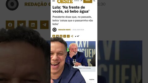 Lula: ‘Na frente de vocês, só bebo água’ #shortsvideo