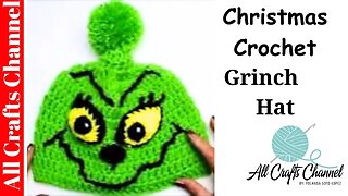 Crochet Grinch Inspired Christmas beanie Hat Tutorial | Whimsical Winter Warmth