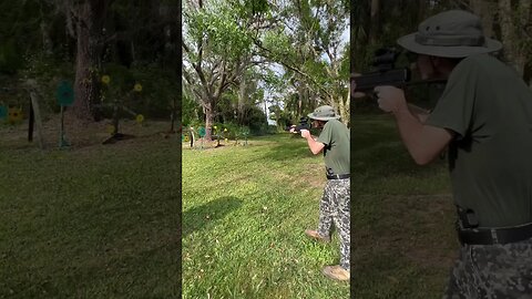 Shooting a rifle from the year 2123