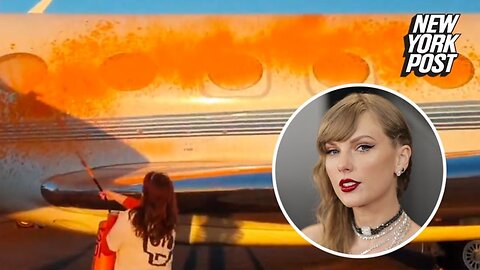 Confused Climate Clowns Vandalize What They Think Is Taylor Swift's Jet