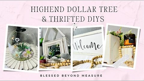 High end Dollar Tree & Thrifted DIY home decor, Dollar Tree DIY’s, Thrift flip spring home decor