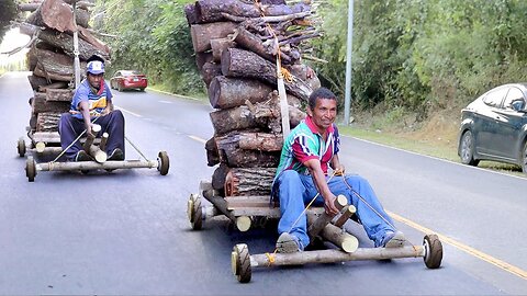 Thrilling Ride on Handmade Wooden Carts | South American Adventure