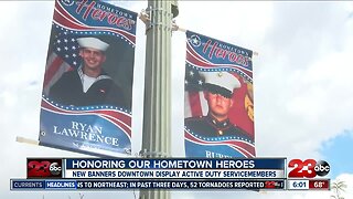 New banners downtown honor active duty service members