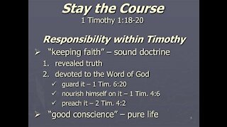 1 Timothy 1.18-20 'The Power of Your Conscience' -- Dedicated2Jesus Daily Devotional Audio