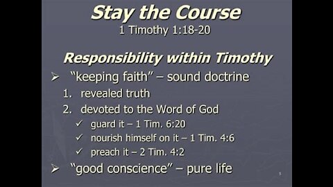 1 Timothy 1.18-20 'The Power of Your Conscience' -- Dedicated2Jesus Daily Devotional Audio