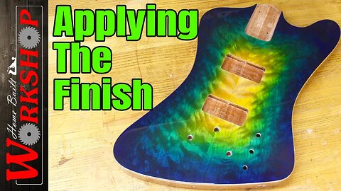 Getting the color on the Quilted Maple Bass Guitar | Mistakes were made