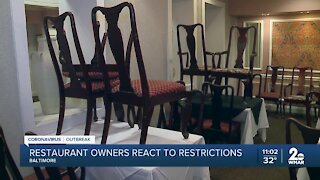 Baltimore city restaurant owners say they lament mayor’s restrictions on outdoor and indoor dining