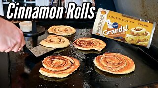 Cinnamon Rolls on the Blackstone Griddle!