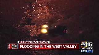 West Valley sees flooding after storm brings rain and hail