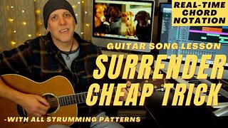 Surrender by Cheap Trick Acoustic Guitar Song Lesson with strumming info