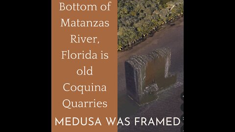 Old Coquina Quarries at bottom of Matanzas River St Augustine, FL