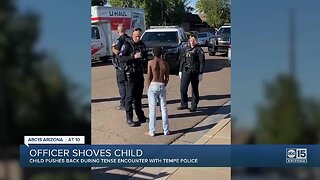 Child pushes back during an encounter with Tempe police