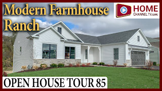 Open House Tour 85 - Modern Farmhouse Ranch Home - Narrated Tour with KLM Builders