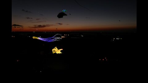Spectacular Drone View of Nighttime Kites Take Flight 2021- Inspirational Crossroads