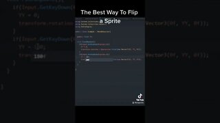 The Best Way to Flip a Sprite #unity3d #indiegames