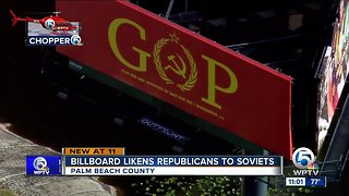 Billboard near Mar-a-Lago likens Republicans to Soviets