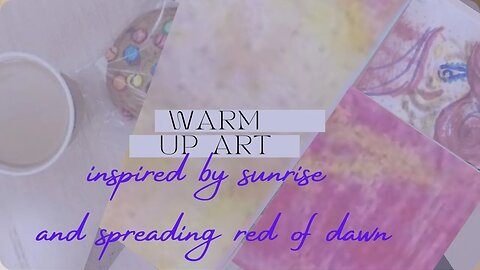 warm up art inspired by sunrise and spreading red of dawn