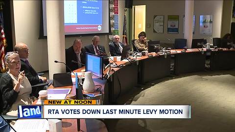 RTA votes down last minute levy motion