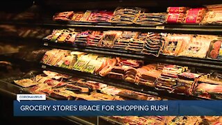 Grocery stores brace for shopping rush