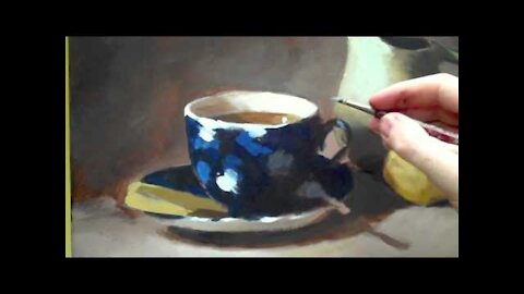 How to paint acrylic still life - time-lapse still life tutorial