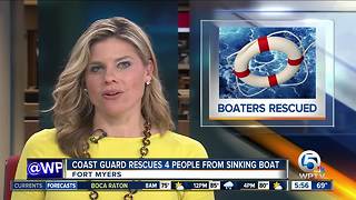 Coast Guard rescues 4 people from sinking boat off Sanibel Island