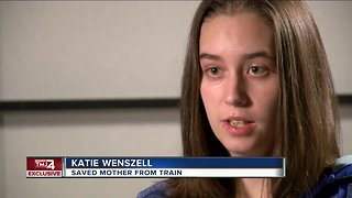 She jumped in front of a train to save her mom. Now she's sharing her story