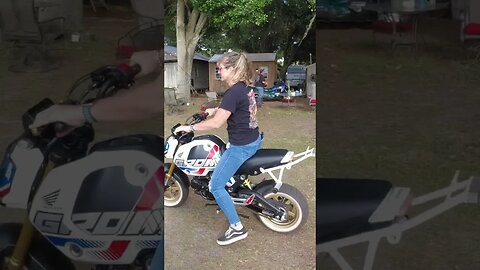 Her first time on a Grom...