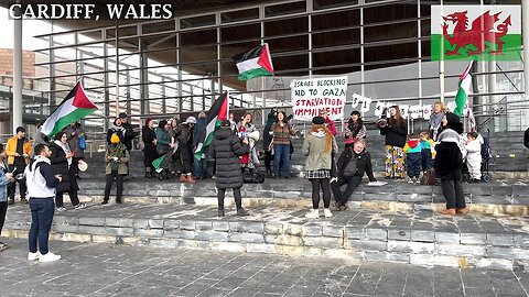 Pots and Pans Protest, Protesters Demand SEASEFIRE, Senedd, Cardiff Bay