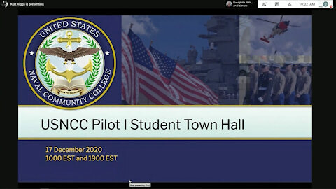 United States Naval Community College leadership discuss the USNCC Phase I pilot program
