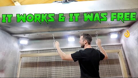 Spray booth Upgrade! Sliding Track System From Scrap Metal!