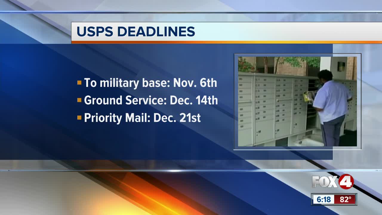 USPS deadlines for the holidays