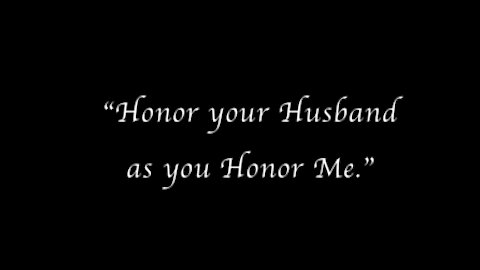 Honoring your Husband