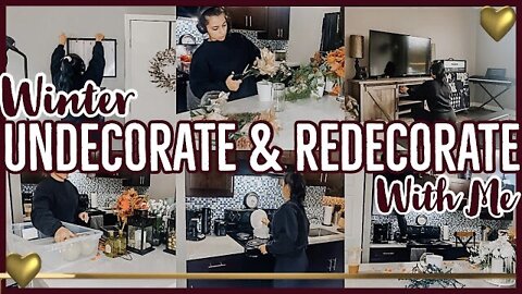 *NEW* WINTER ❄️ UNDECORATE & REDECORATE W/ ME 2021|DECORATING MY APARTMENT FOR THANKSGIVING|ez tingz