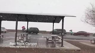 SNOW in the Las Vegas Valley on February 23, 2018